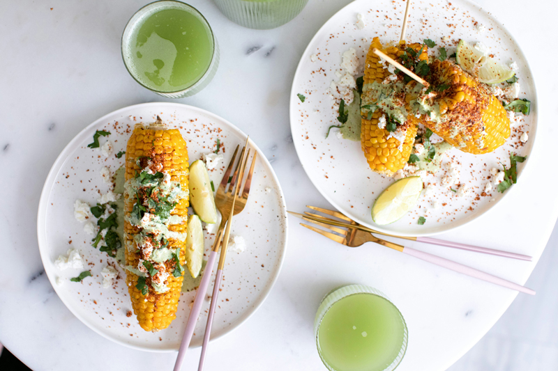 Corn on the cob fresh and healthy