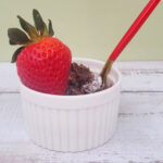 health chocolate pudding with a strawberry